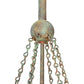 Meyda Lighting Larkfield 62" 3-Light Capri Pendant Light With Beige and Red Shade Glass