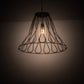 Meyda Lighting Larme 194976 26" Matte Clear Steel Pendant Light