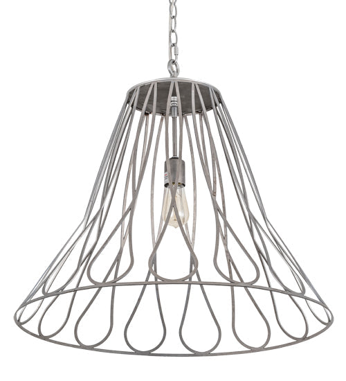 Meyda Lighting Larme 194976 26" Matte Clear Steel Pendant Light
