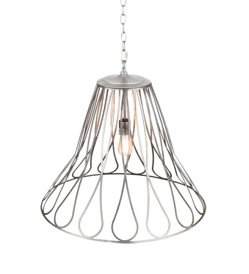 Meyda Lighting Larme 194976 26" Matte Clear Steel Pendant Light