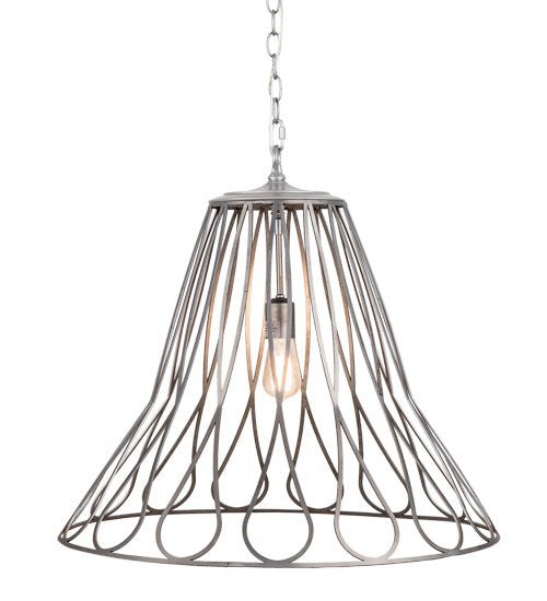Meyda Lighting Larme 194976 26" Matte Clear Steel Pendant Light