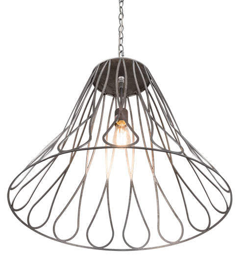 Meyda Lighting Larme 194976 26" Matte Clear Steel Pendant Light