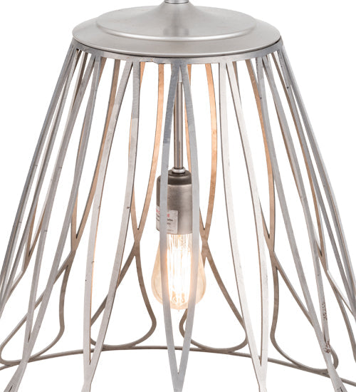 Meyda Lighting Larme 194976 26" Matte Clear Steel Pendant Light