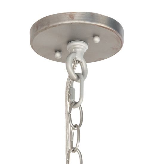 Meyda Lighting Larme 26" Matte Clear Steel Pendant Light