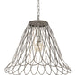 Meyda Lighting Larme 26" Matte Clear Steel Pendant Light