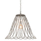 Meyda Lighting Larme 26" Matte Clear Steel Pendant Light