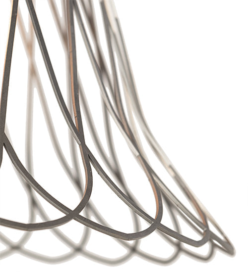 Meyda Lighting Larme 26" Matte Clear Steel Pendant Light