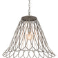 Meyda Lighting Larme 26" Matte Clear Steel Pendant Light