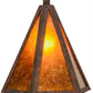 Meyda Lighting Lars 10" Rust Nail Pendant Light With Amber Mica Shade Glass