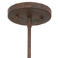 Meyda Lighting Lars 10" Rust Nail Pendant Light With Amber Mica Shade Glass