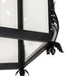 Meyda Lighting Lattimer 46" 5-Light Textured Black Pendant Light With Clear Shade Glass
