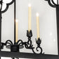 Meyda Lighting Lattimer 46" 5-Light Textured Black Pendant Light With Clear Shade Glass