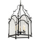Meyda Lighting Lattimer 46" 5-Light Textured Black Pendant Light With Clear Shade Glass