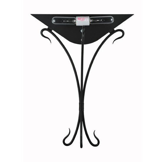 Meyda Lighting Lava 18" 2-Light Black Wall Sconce With Multi-Colored Shade Glass