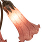 Meyda Lighting Lavender Pond Lily 16" 3-Light Mahogany Bronze Accent Table Lamp With Cranberry Shade Glass