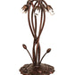 Meyda Lighting Lavender Pond Lily 17" 5-Light Mahogany Bronze Accent Table Lamp With Lavender Shade Glass