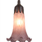 Meyda Lighting Lavender Pond Lily 5" Mahogany Bronze Mini Pendant Light With Lavender Shade Glass