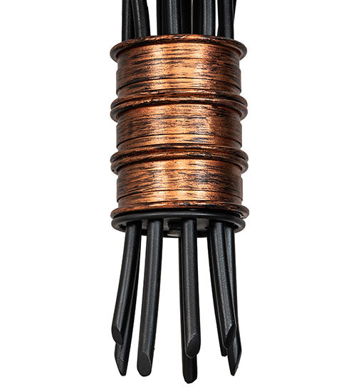 Meyda Lighting Layla 51" 9-Light Blackwash & Cimarron Bronze Chandelier With Ivory Faux Candlelight