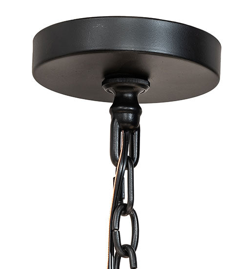 Meyda Lighting Layla 51" 9-Light Blackwash & Cimarron Bronze Chandelier With Ivory Faux Candlelight