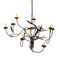 Meyda Lighting Layla 51" 9-Light Blackwash & Cimarron Bronze Chandelier With Ivory Faux Candlelight