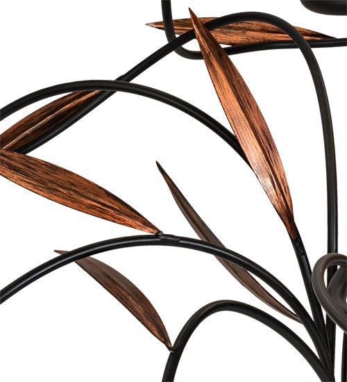 Meyda Lighting Layla 51" 9-Light Blackwash & Cimarron Bronze Chandelier With Ivory Faux Candlelight