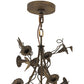 Meyda Lighting Le Printemps 36" 9-Light Antique Brass Matte Chandelier With Ivory Faux Candlelight