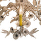Meyda Lighting Le Printemps 36" 9-Light Tuscan Ivory Chandelier With Ivory Faux Candlelight