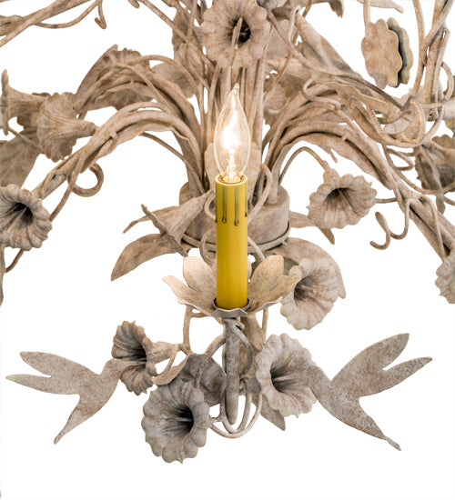 Meyda Lighting Le Printemps 36" 9-Light Tuscan Ivory Chandelier With Ivory Faux Candlelight