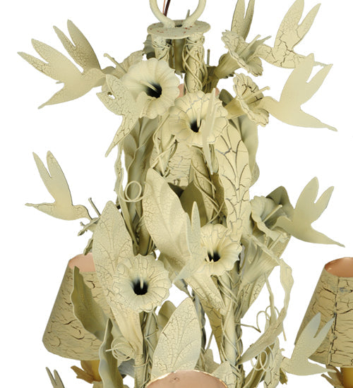 Meyda Lighting Le Printemps 52" 12-Light Custom White Crackle Chandelier
