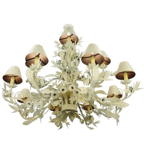 Meyda Lighting Le Printemps 52" 12-Light Custom White Crackle Chandelier