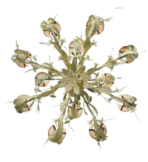 Meyda Lighting Le Printemps 52" 12-Light Custom White Crackle Chandelier