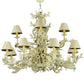 Meyda Lighting Le Printemps 52" 12-Light Custom White Crackle Chandelier