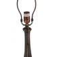 Meyda Lighting Leaf 11" Mahogany Bronze Table Lamp Base