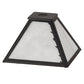 Meyda Lighting Leaf Edge 11" Textured Black Frame With Whitestone Idalight Shade
