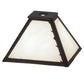 Meyda Lighting Leaf Edge 11" Textured Black Frame With Whitestone Idalight Shade