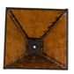 Meyda Lighting Leaf Edge 16" Oil Rubbed Bronze Frame With Amber Mica Shade Glass