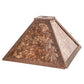 Meyda Lighting Leaf Edge 16" Rust Frame With Amber Mica Shade Glass