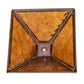 Meyda Lighting Leaf Edge 16" Rust Frame With Amber Mica Shade Glass