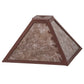Meyda Lighting Leaf Edge 16" Rust Frame With Silver Mica Shade Glass