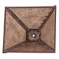 Meyda Lighting Leaf Edge 16" Rust Frame With Silver Mica Shade Glass