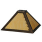 Meyda Lighting Leaf Edge 17" Antique Copper Frame With Tawnyrock Idalight Shade