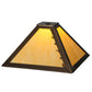 Meyda Lighting Leaf Edge 17" Antique Copper Frame With Tawnyrock Idalight Shade