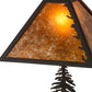 Meyda Lighting Leaf Edge 21" 2-Light Oil Rubbed Bronze Table Lamp With Amber Mica Shade Glass
