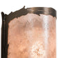 Meyda Lighting Leaf Edge 6" Antique Copper Wall Sconce With Silver Mica Shade Glass