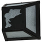 Meyda Lighting Leaping Bass 10" Black Wall Sconce With Clear Seeded Shade Glass