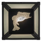 Meyda Lighting Leaping Bass 10" Black Wall Sconce With Clear Seeded Shade Glass