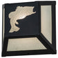 Meyda Lighting Leaping Bass 10" Black Wall Sconce With Clear Seeded Shade Glass