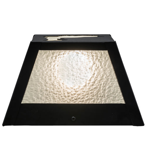 Meyda Lighting Leaping Bass 10" Black Wall Sconce With Clear Seeded Shade Glass