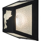 Meyda Lighting Leaping Bass 10" Black Wall Sconce With Clear Seeded Shade Glass