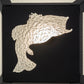 Meyda Lighting Leaping Bass 10" Black Wall Sconce With Clear Seeded Shade Glass